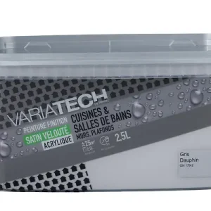Commande En Gros Peinture cuisines bains satin velouté - Gris Dauphin - 2,5L VARIATECH