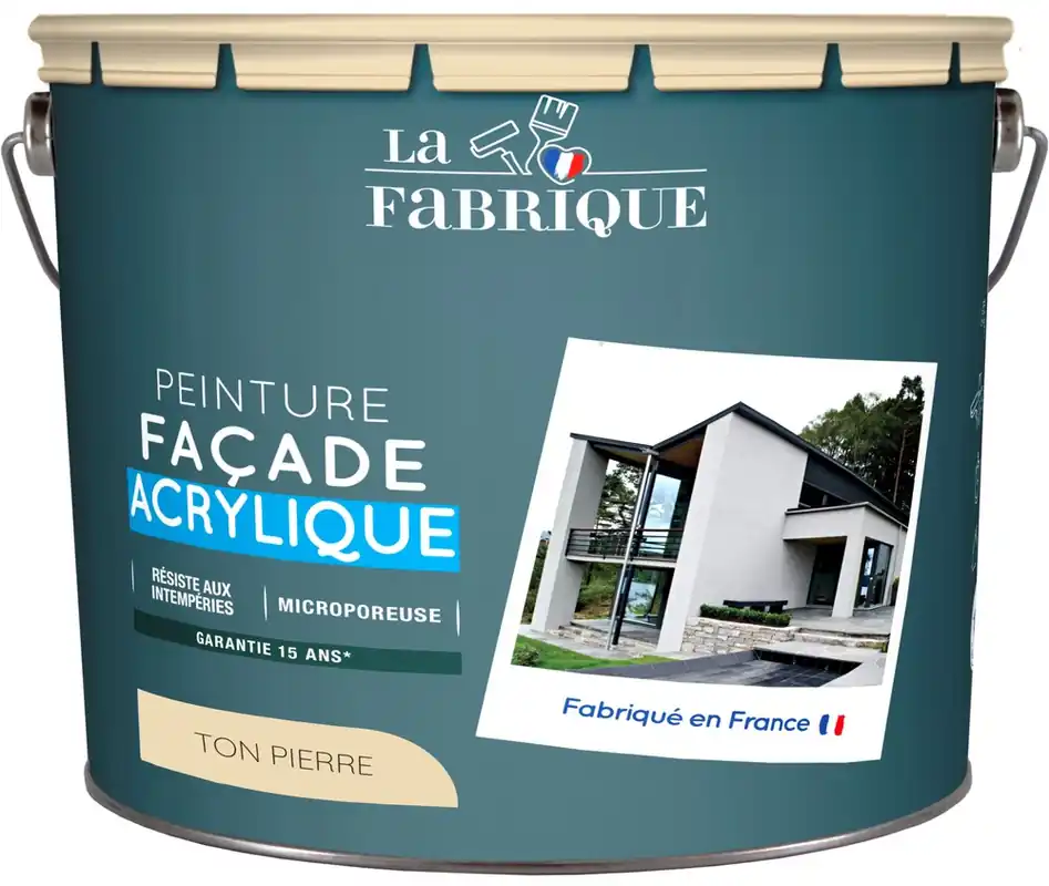 Offre Du Jour Peinture façade acrylique ton pierre 10 l LA FABRIQUE