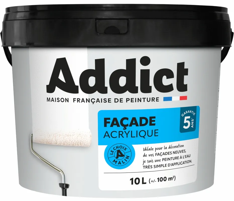 Prix Réduit Peinture façade hydro acrylique ton pierre 10 l ADDICT
