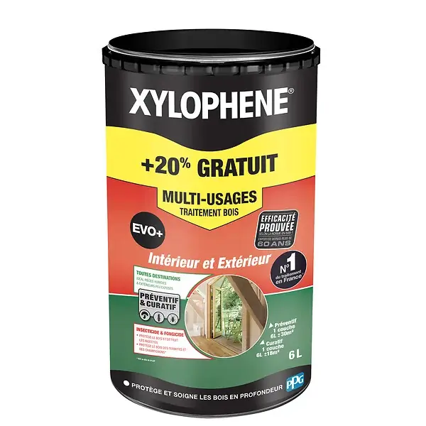 Commander Vite Traitement bois insecticide fongicide Xylophène EVO+ 6L XYLOPHENE