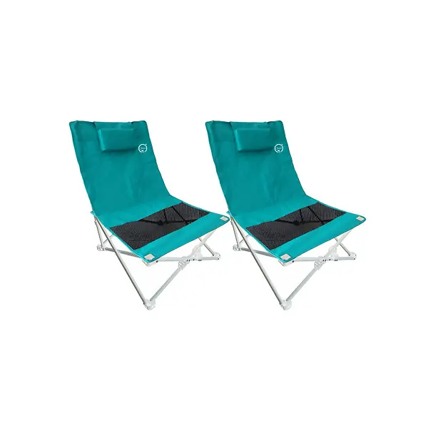 Offre Exclusive Lot de 2 sièges de plage pliables - Housse de transport inclus - 40 x 40 x 70 cm O‘SUN