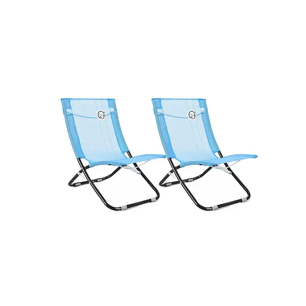 Usine Directe Lot de 2 chaises de plage pliables - Dimensions 58 x 47 x 61 cm O‘BEACH