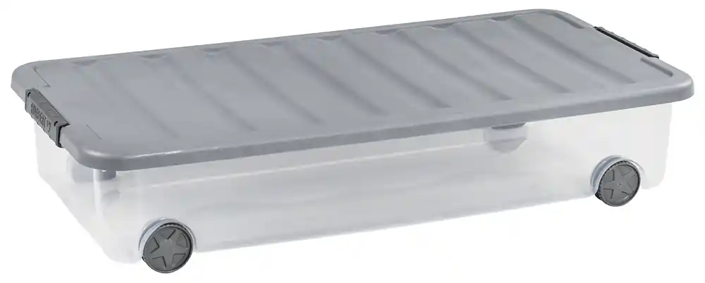 Top Vente Boite de rangement sous lit Scotti gris 35 L CURVER
