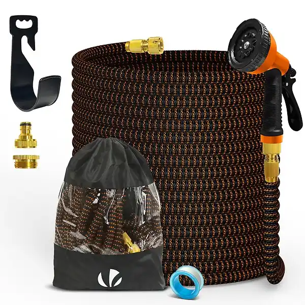 Tuyau d’Arrosage Extensible 30m Renforce avec Accessoires orange VOUNOT Offre Exclusive