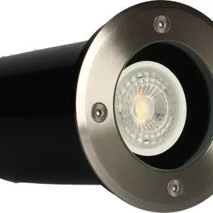Spot extérieur encastrable LED Aluminium rond IP 67 Blanc chaud 380 lumens - ARLUX Nouvelle Collection