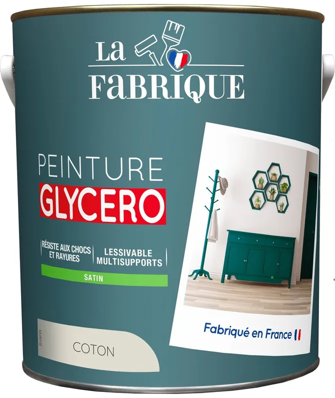 Vente Flash Peinture glycero Coton satin 2,5 l - LA FABRIQUE