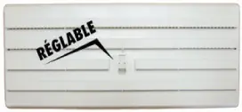 Super Prix Grille d‘aération carrée plate blanc réglable avec moustiquaire 245 x 245 mm AUTOGYRE
