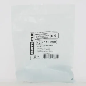 Quantité Limitée Goujons d‘ancrage Opt7 acier zingué 12 x 110 mm par 4 BATIFIX