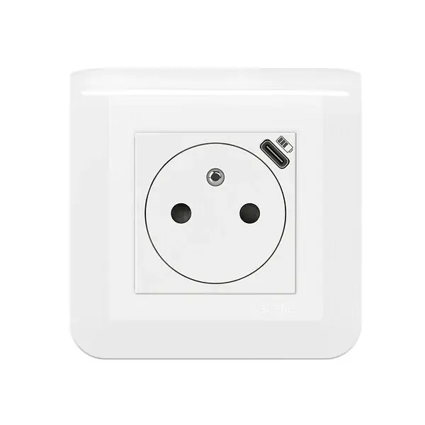 Expédié Aujourd'hui Prise de courant Mosaic 2 modules USB-C - Blanc LEGRAND