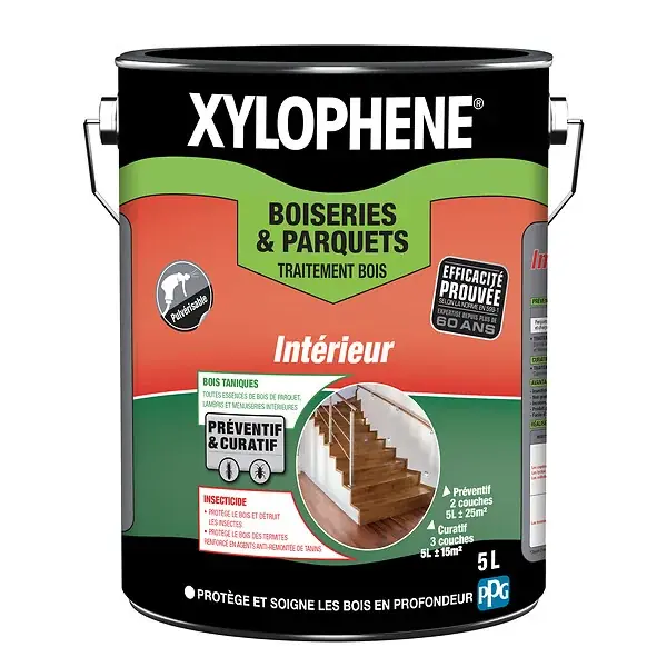 Commande En Gros Traitement bois intérieur - Préventif et curatif - 5L XYLOPHENE