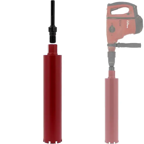 Couronne diamant Ø 89 mm avec adaptateur pour perceuse et perforateur SDS-max GT MARKET Vente Directe