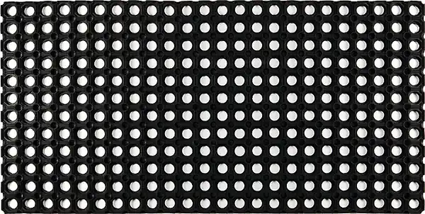 Réduction Tapis extérieur Domino - Grattant - Noir - 150x100cm CORYL