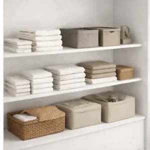 Tablettes mélaminées blanches 116,6 x 43 x 1,6 cm – Lot de 5 étagères grand format GD MENUISERIES Réduction