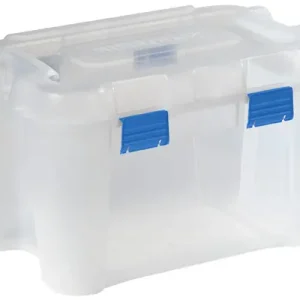 Malle plastique 60 litres Totem transparent avec couvercle Marque