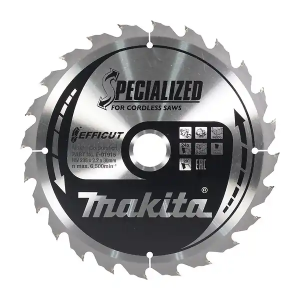 Lame carbure efficut MAKITA 235 x 20 mm, 24 dents, pour le bois Certifié