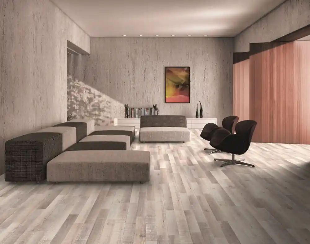 Réduction Sol stratifié décor chêne rude ép 8 mm 19,2 x 128,5 cm AC4 paquet de 2,220 m² AJ TIMBER