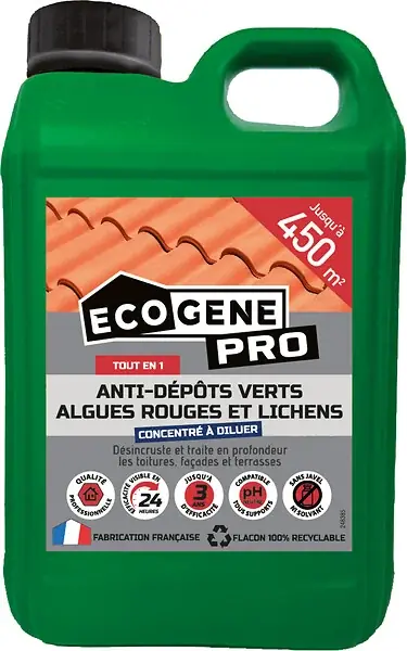 Expédition Rapide Anti-mousse concentré - Traite 450m² - 2L ECOGENE