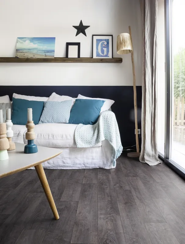 Sol PVC décor bois anthracite PRIMETEX rouleau de 4m vendu au m² GERFLOR Expédié Aujourd'hui