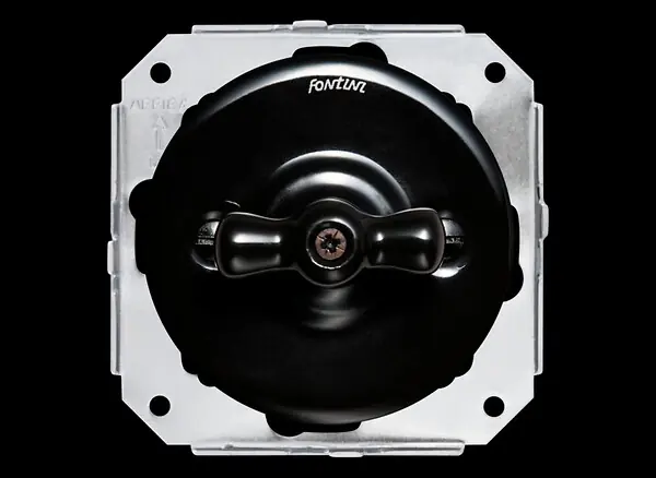 Expédition Rapide FONTINI Double Va & Vient 10A et manette Porcelaine noire Garby Colonial