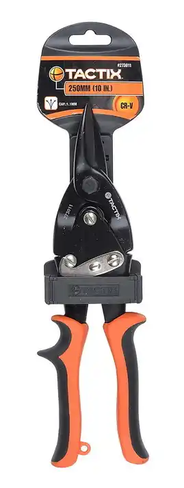 Promotion Saisonnière Cisaille à tôle en acier 250 mm coupe droite TACTIX