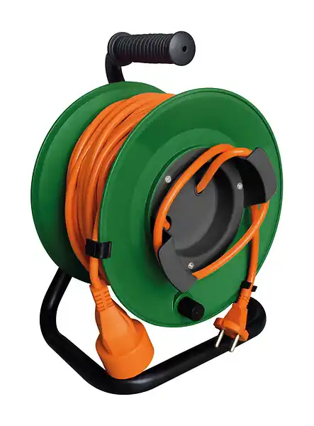 Remise Enrouleur électrique 40 m - Pied métal - 2x1,5 mm² ZENITECH