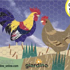 Expédition Rapide Grillage triple torsion en acier galvanisé 0,5 x 2,5 m maille hexagonale 2,5 x 2,5 cm GIARDINO