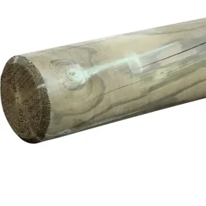 Acheter En Ligne Rondin bois pin traité autoclave classe 4 - Ø80 x 3000 mm - HENRY TIMBER