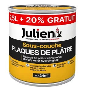 Sous-couche J6 plaque de plâtre 2,5 l + 20 % gratuit JULIEN Achat Immédiat