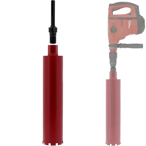 Couronne diamant Ø 96 mm avec adaptateur pour perceuse et perforateur SDS-max GT MARKET Jusqu'à Épuisement Des Stocks