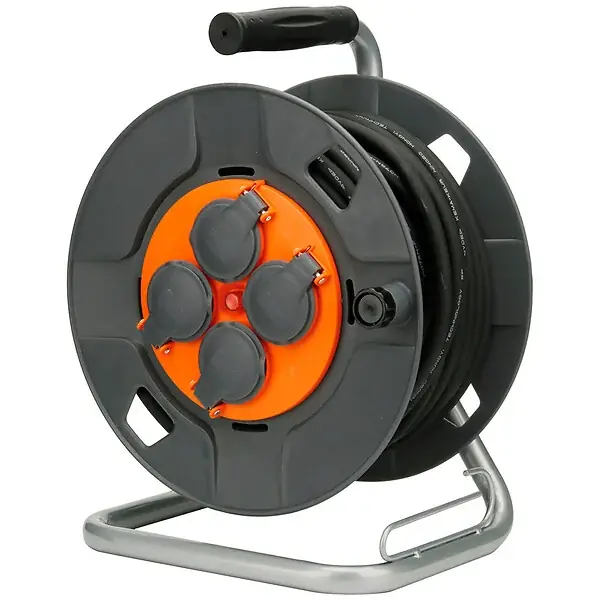 Produit De Marque Enrouleur de chantier IP44 4 prises 16A 3G1,5mm² 25m - orange - Zenitech