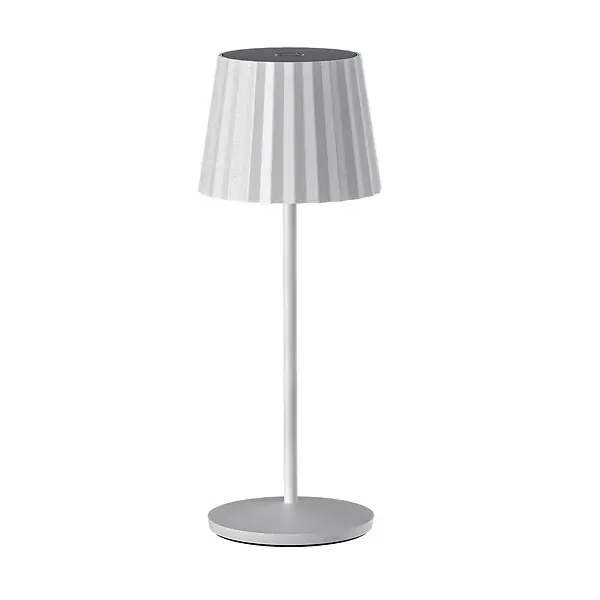 Paiement Sécurisé Lampe de table sans fil ABBY Blanc H30cm LUMISKY