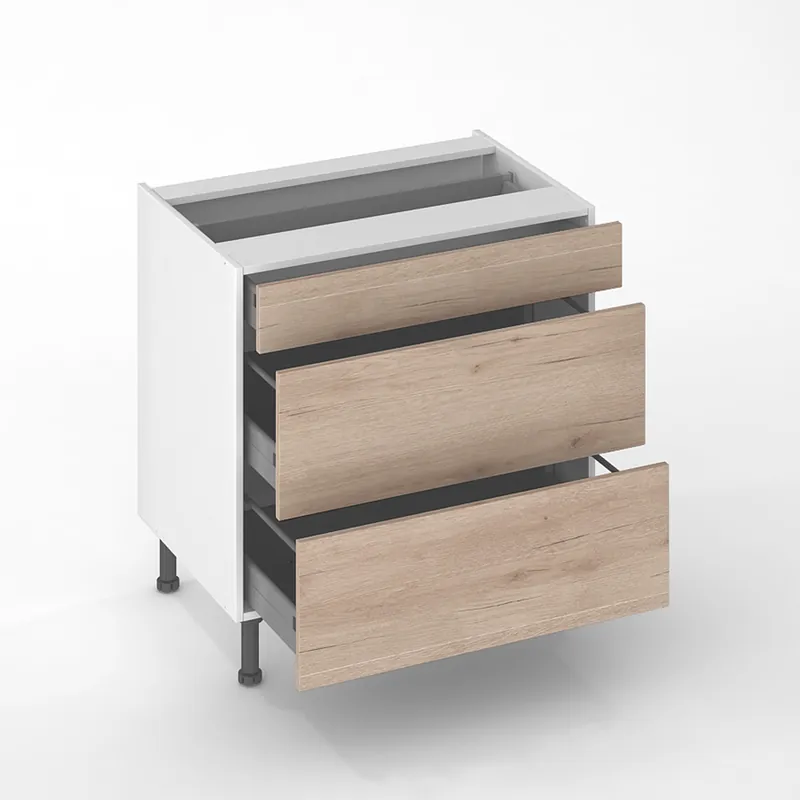 Super Prix Façades tiroir effet bois pour meuble de cuisine Nature syncron naturel 70 x 80 cm par 3 OFITRES