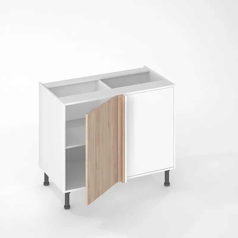 Fileur d‘angle effet bois pour meuble bas de cuisine Nature syncron naturel 70 x 4,6 x 4,6 cm OFITRES Top Vente