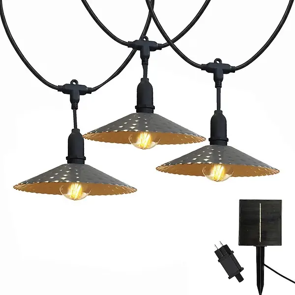 Guirlande solaire MINI VINTY HYBRID 10 ampoules 6M LUMISKY Meilleur Choix