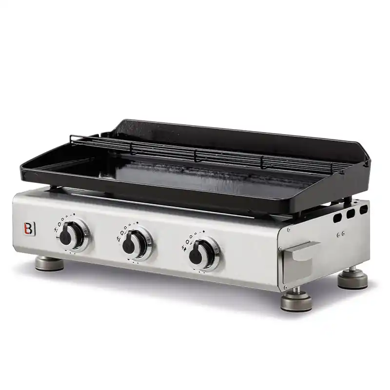 Satisfait Ou Remboursé Plancha à gaz 3 brûleurs Silvia II G Fonte BRASERO