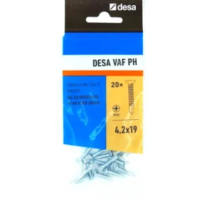 Achetez Aujourd'hui Vis autoforeuses tête fraisée PH 4.2 x 19 mm par 20 DESA