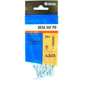 Vis autoforeuses tête fraisée PH 4.2 x 25 mm par 20 DESA Seulement Aujourd'hui