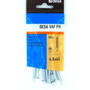 Vis autoforeuses tête fraisée PH 4.8 x 45 mm par 10 DESA Commander Maintenant
