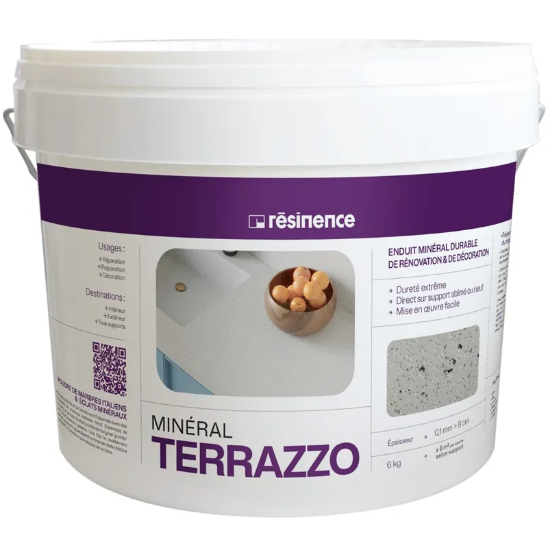 Enduit décoration Terrazzo Minéral 6 kg RESINENCE Must-Have