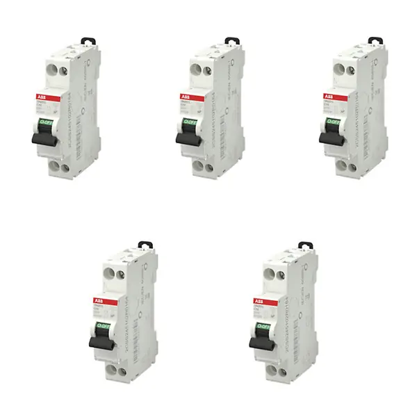 Bon Plan ABB Lot de 5 disjoncteurs Ph+N raccordement Vis 16A-4,5Ka - Courbe C