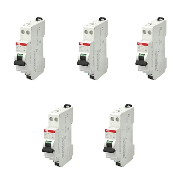 ABB Lot de 5 disjoncteurs automatiques Ph+N raccordement Rapide 20A-4,5Ka Must-Have