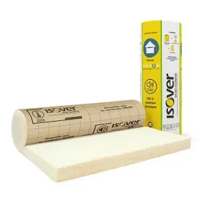 Rouleau laine de verre plafonds - L.800xl.120xEp.10cm ISOVER Commande En Gros