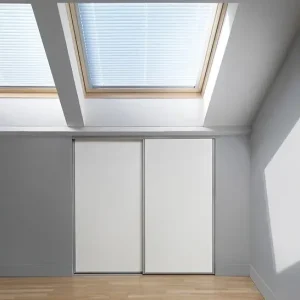 Dernière Chance pack 2 portes sous comble blanc 1200x1200 mm OPTIMUM