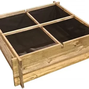 Achat Immédiat Carré potager en bois "Aroma" - 100 x 100 x 30 cm HABITAT ET JARDIN