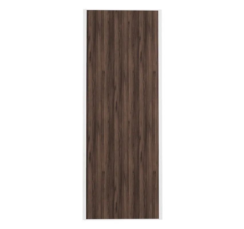 Porte de placard Noyer Fumé Profil blanc H 248,5 x L 62,2 cm YNGENIO Super Prix