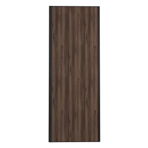 Porte de placard Noyer Fumé Profil noir H 248,5 x L 62,2 cm YNGENIO Acheter Direct