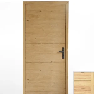 Commander Vite Bloc-porte fin de chantier H.204 X l.83 cm décor plaqué chêne ALTAÏ âme pleine poussant droit - SMIS