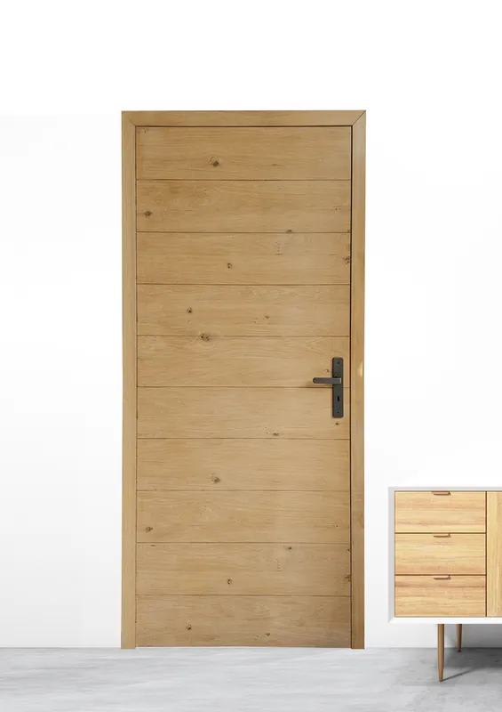 Commander Vite Bloc-porte fin de chantier H.204 X l.83 cm décor plaqué chêne ALTAÏ âme pleine poussant droit - SMIS