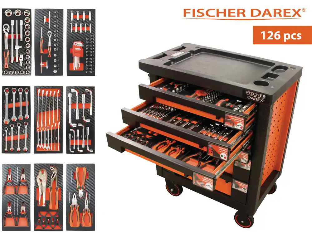 Offre Du Jour Servante équipée de 126 outils FISCHER DAREX