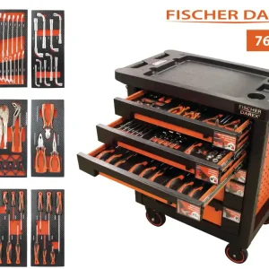 Servante équipée de 76 outils FISCHER DAREX Marque